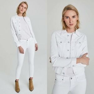 AG The Robyn Denim Jean Jacket True White